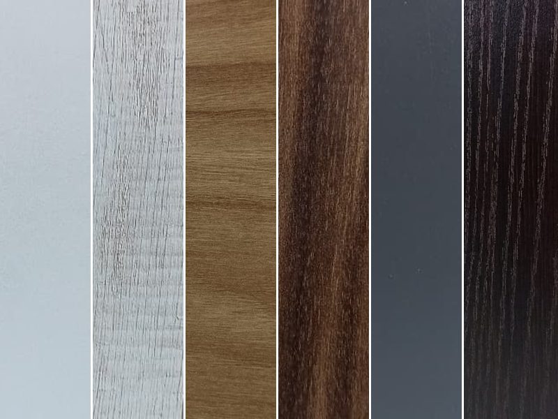 Muestras de colores de MDF melamínico