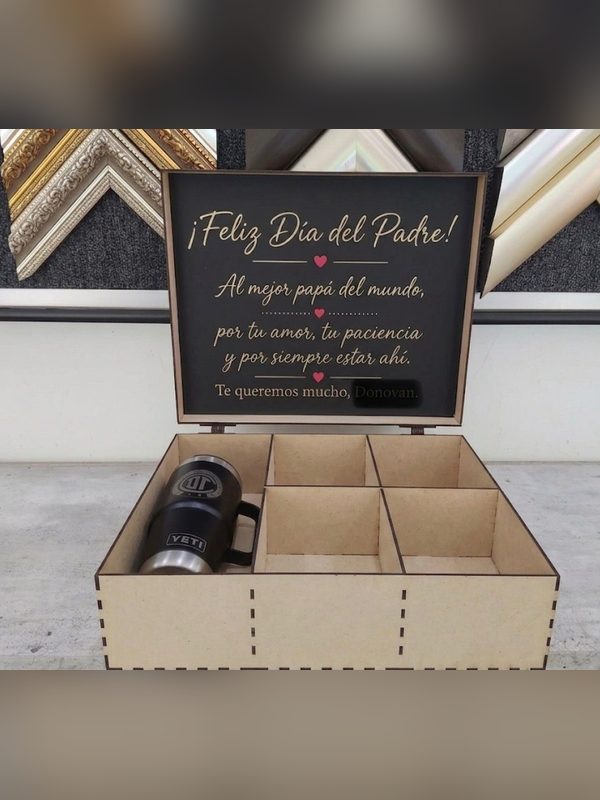 Caja de regalo grabada para el Día del Padre